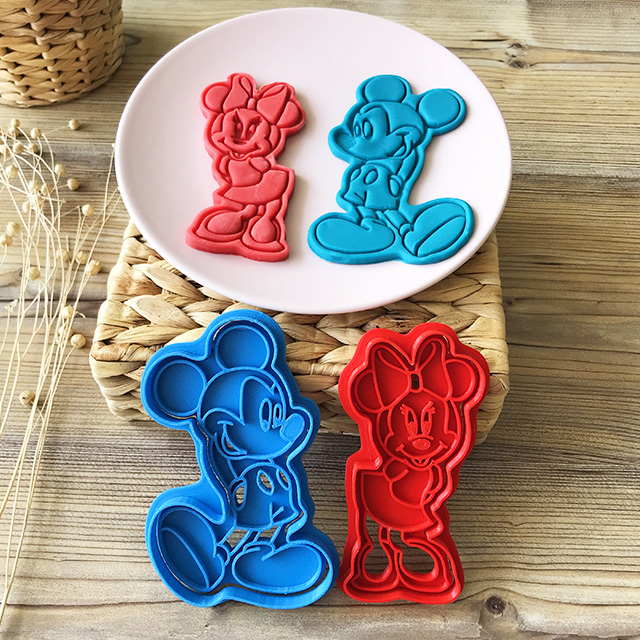 Mickey ve Minnie Mouse 2�li Kurabiye Kalıbı Cestopieno